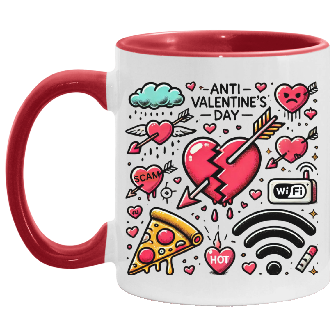 Anti Valentine's Day 11OZ, Accent Mug
