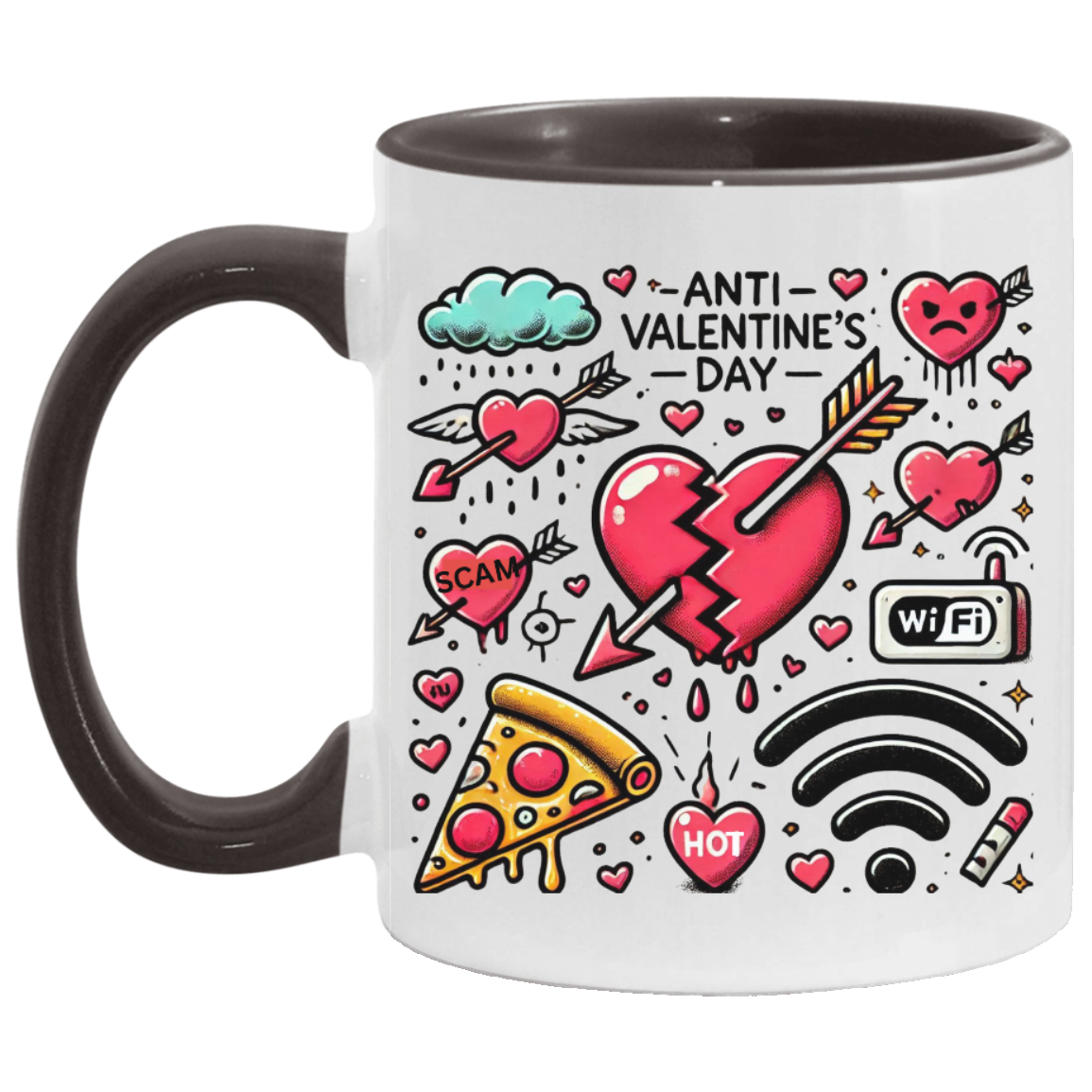 Anti Valentine's Day 11OZ, Accent Mug