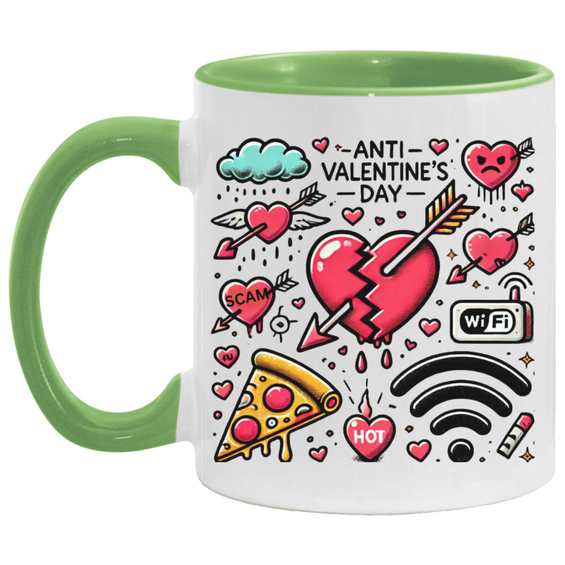 Anti Valentine's Day 11OZ, Accent Mug