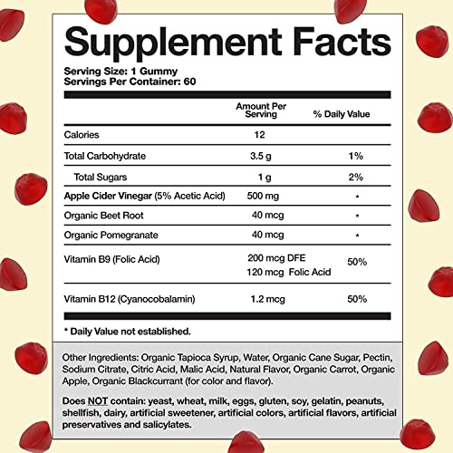 Goli Nutrition World's First Apple Cider Vinegar Gummies 60 Count,