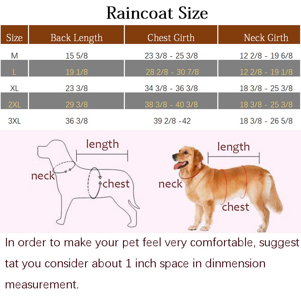 Dog Raincoat Adjustable - Pet Dinosaurs Water Proof Clothes Lightweight Rain Jacket Poncho Hoodies with Strip Reflective Blue