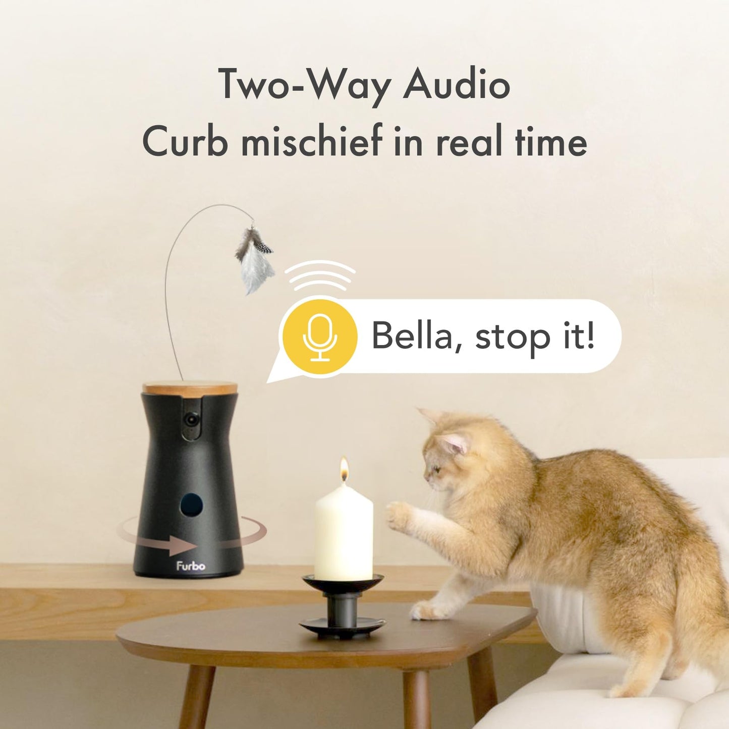 Furbo 360° Dog Camera + Nanny Bundle: Home Security & Dog Safety Alerts, Rotating Pet Treat Dispenser Camera with Speaker, Smart Home Indoor Cam w Phone App (Additional Subscription Required at Setup)