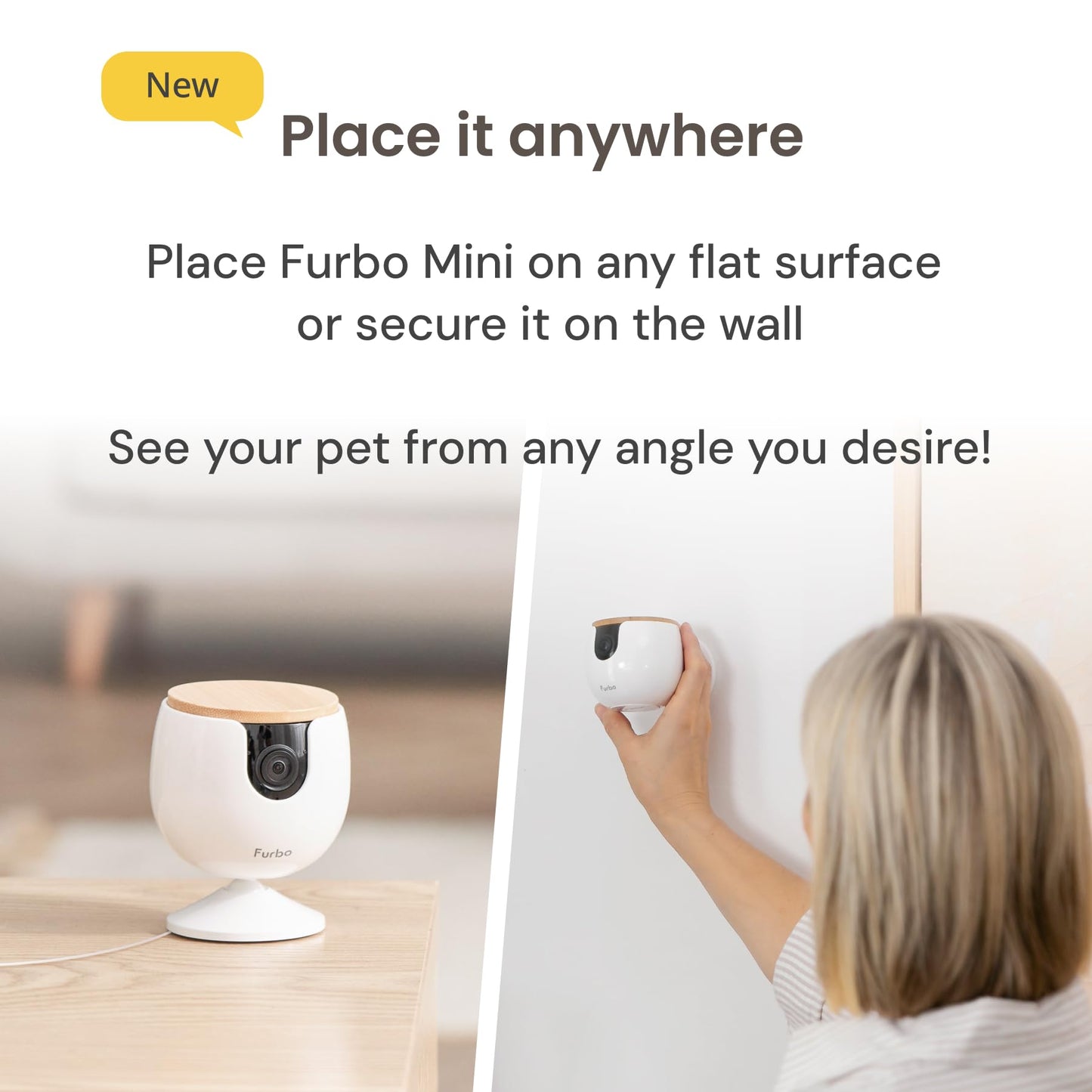 Furbo 360° Dog Camera + Nanny Bundle: Home Security & Dog Safety Alerts, Rotating Pet Treat Dispenser Camera with Speaker, Smart Home Indoor Cam w Phone App (Additional Subscription Required at Setup)