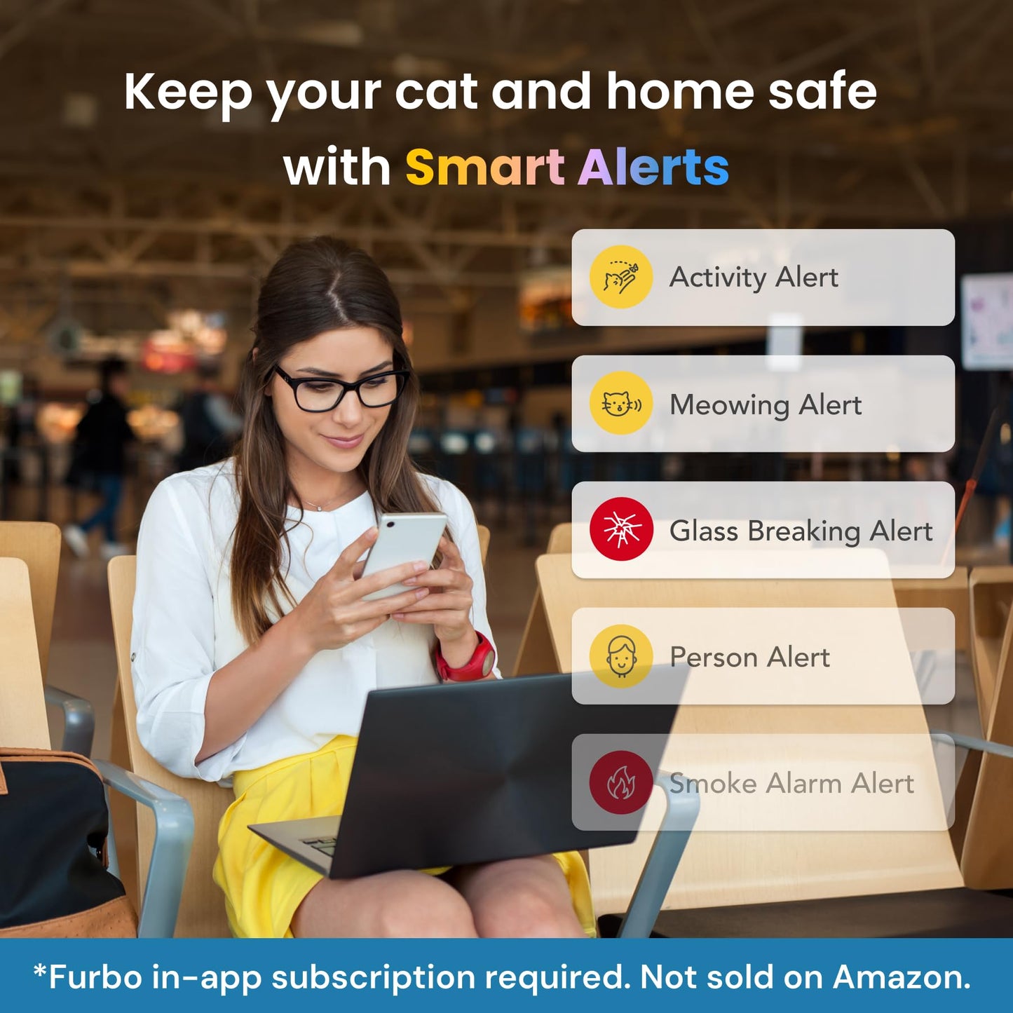 Furbo 360° Dog Camera + Nanny Bundle: Home Security & Dog Safety Alerts, Rotating Pet Treat Dispenser Camera with Speaker, Smart Home Indoor Cam w Phone App (Additional Subscription Required at Setup)