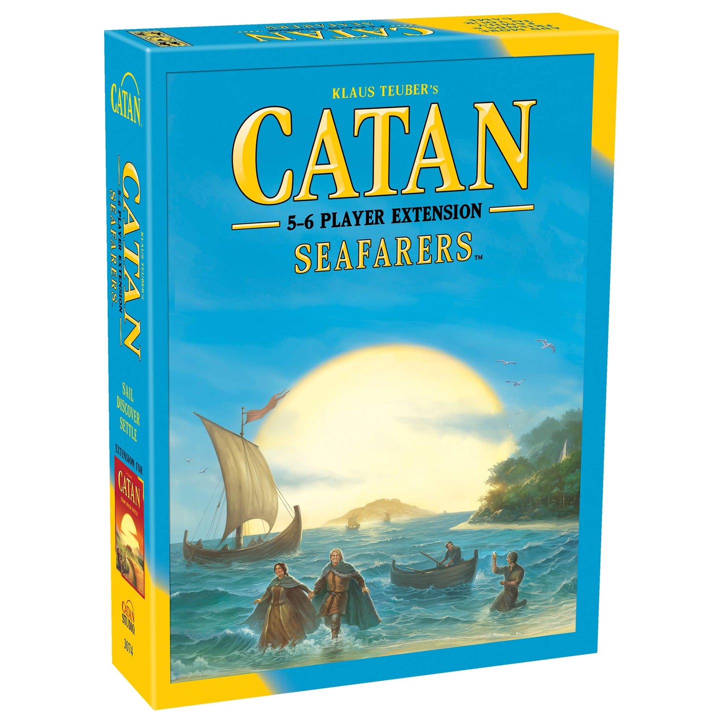CATAN Seafarers Board Game Expansion - Explore, Settle, and Conquer New Isles! Strategy Game, Family Game for Kids and Adults, Ages 10+, 3-4 Players, 60 Minute Playtime, Made Studio