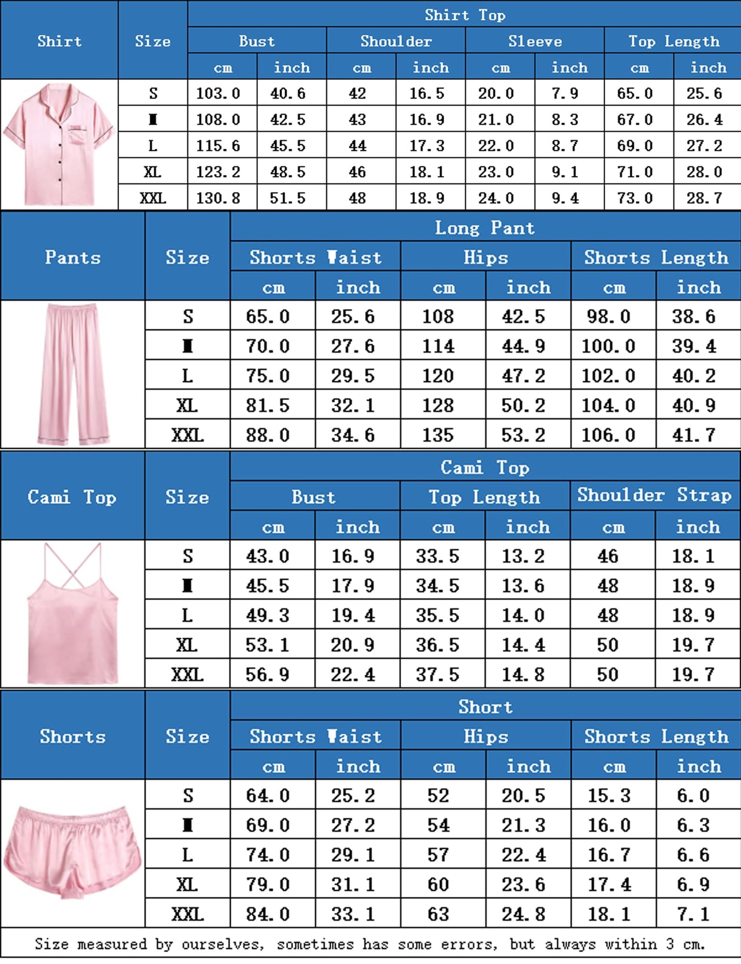 Womens 4pcs Pajamas Sets Silk Satin Pjs Silky Sexy Cami Shorts Set Button Down Short Sleeve Sleepwear Loungewear