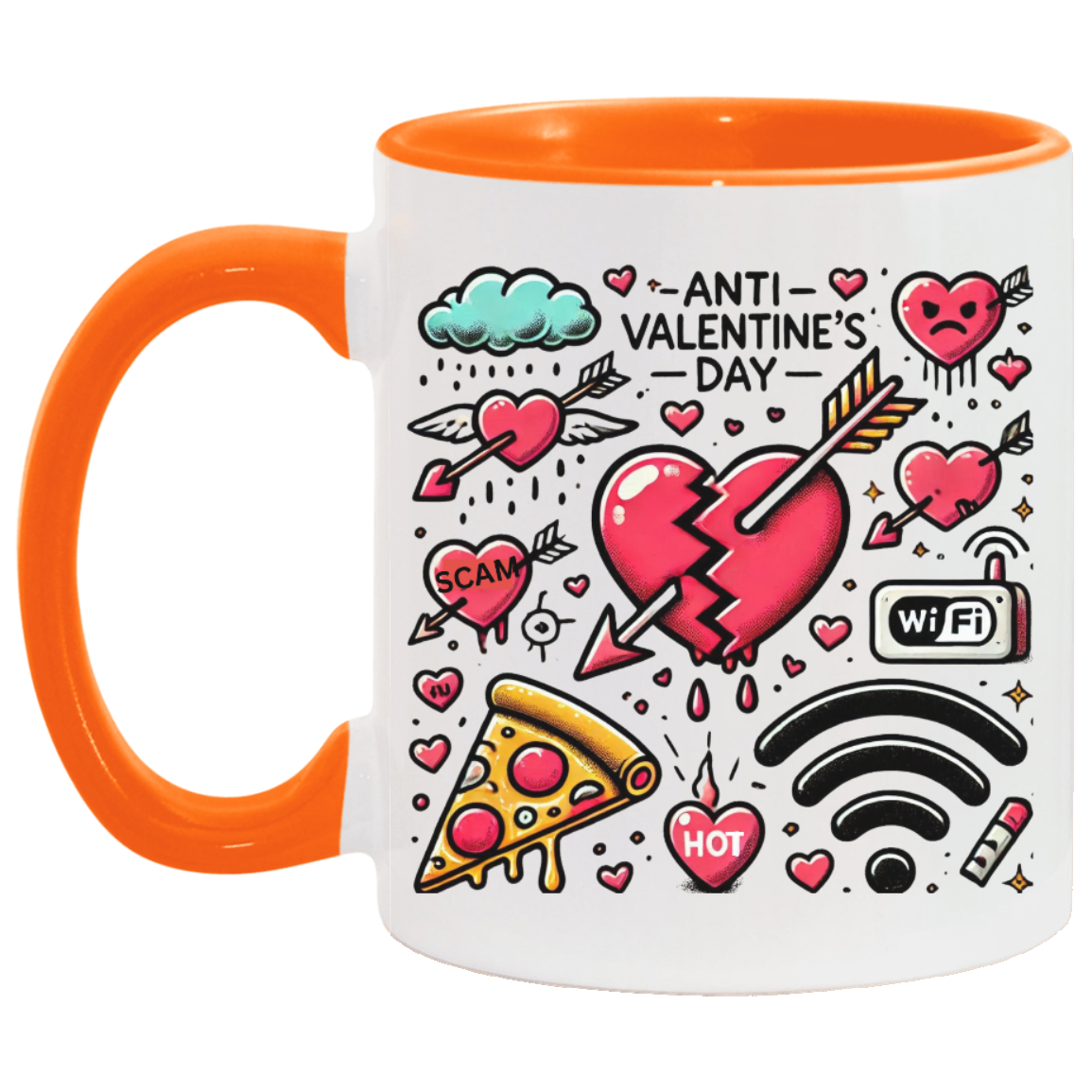 Anti Valentine's Day 11OZ, Accent Mug