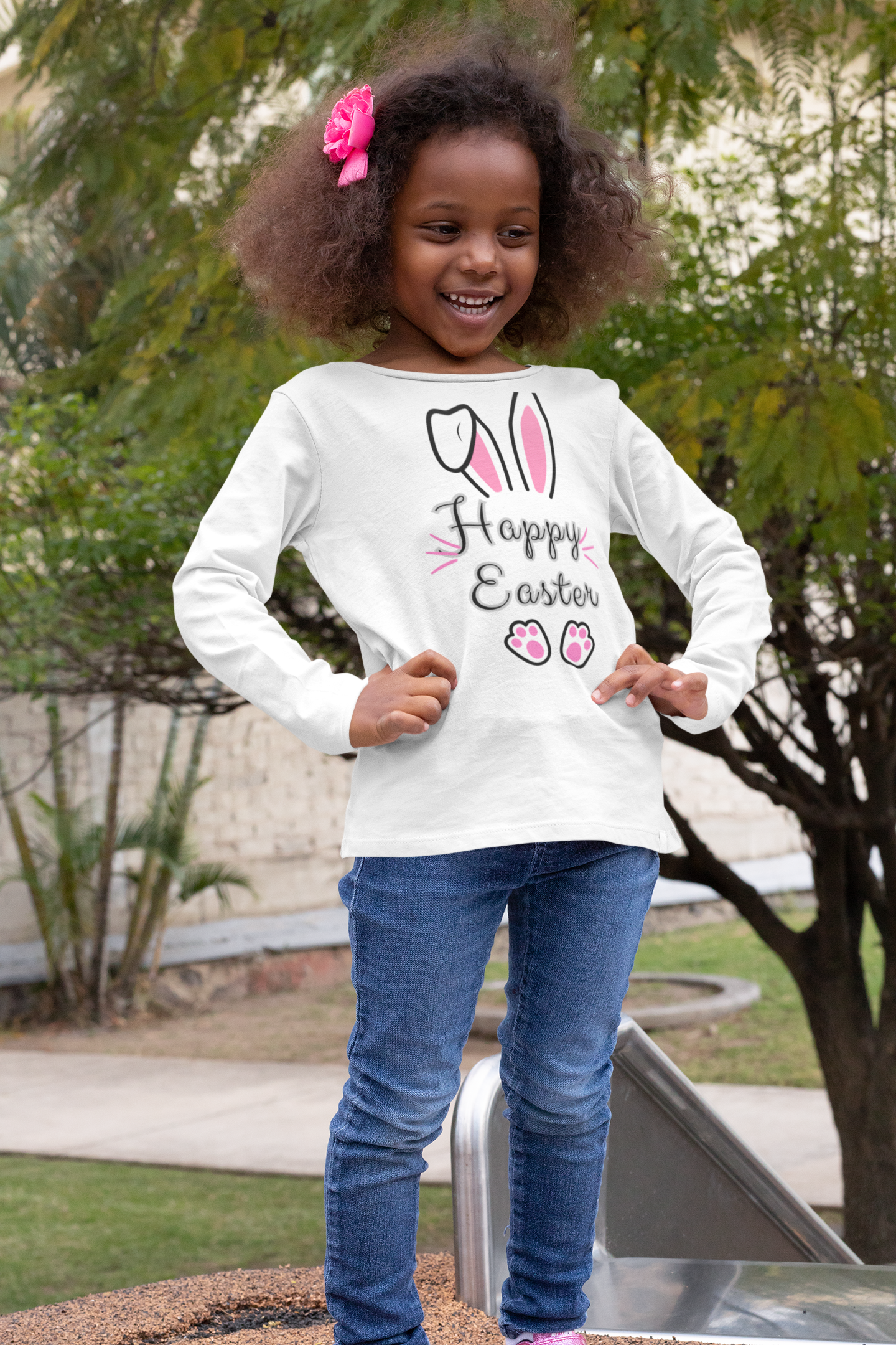 Happy Easter Youth Long Sleeve Competitor Tee