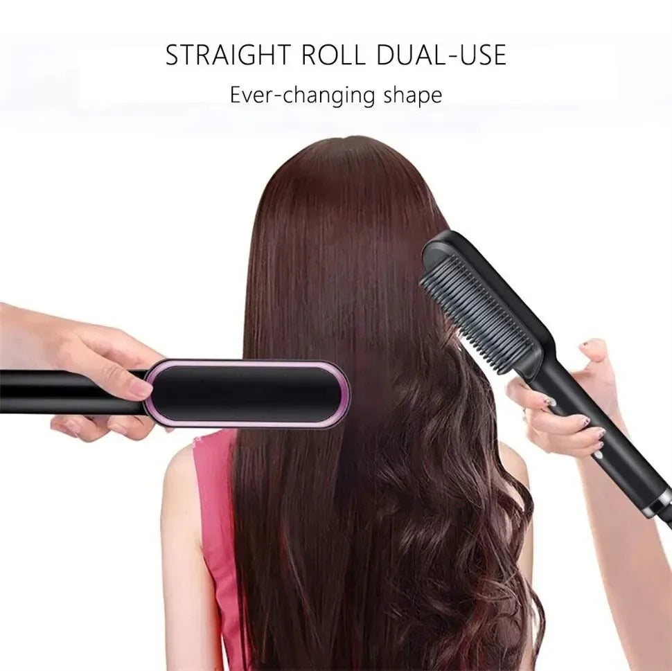 Electric Hot Hair brush straightener