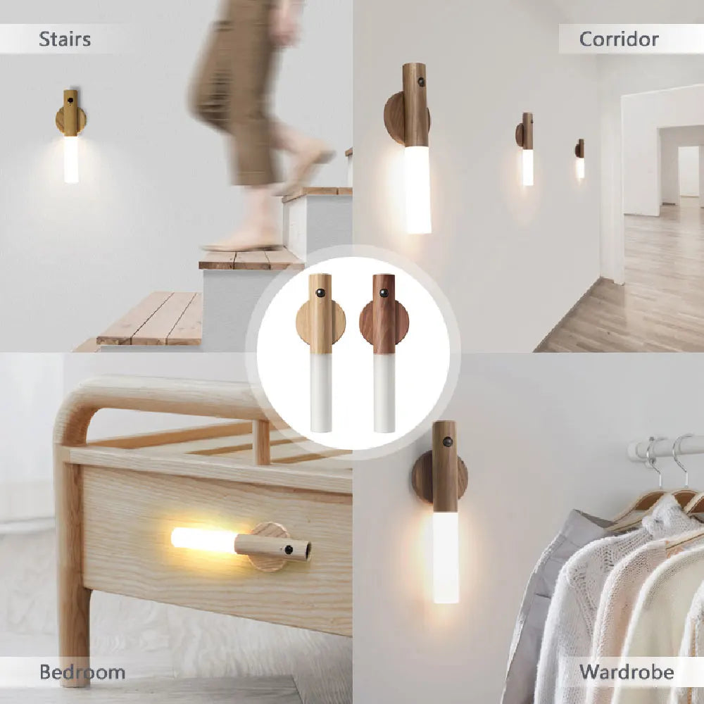LED Wood Night Light with USB