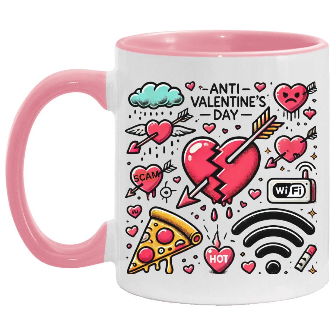 Anti Valentine's Day 11OZ, Accent Mug