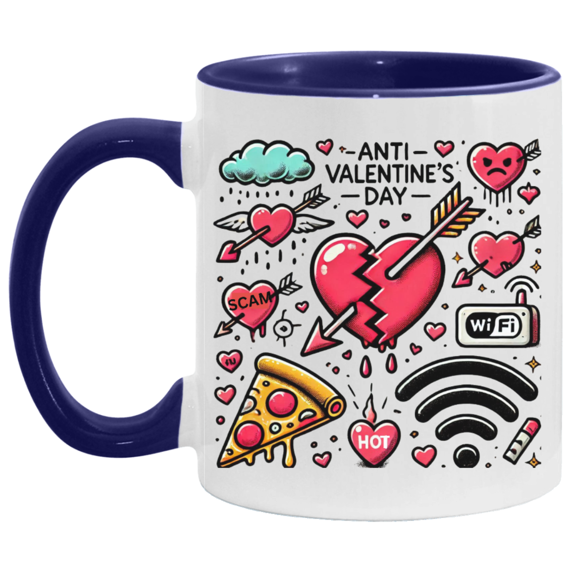 Anti Valentine's Day 11OZ, Accent Mug