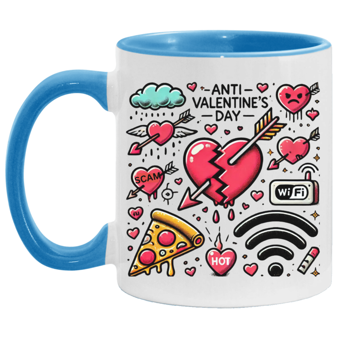 Anti Valentine's Day 11OZ, Accent Mug