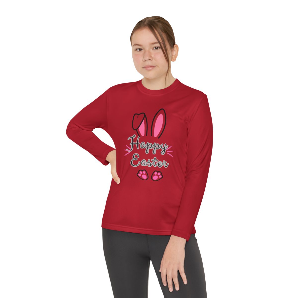 Happy Easter Youth Long Sleeve Competitor Tee