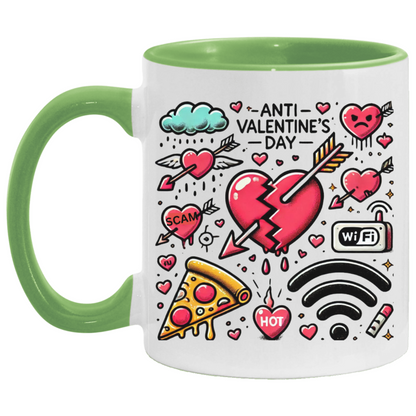 Anti Valentine's Day 11OZ, Accent Mug