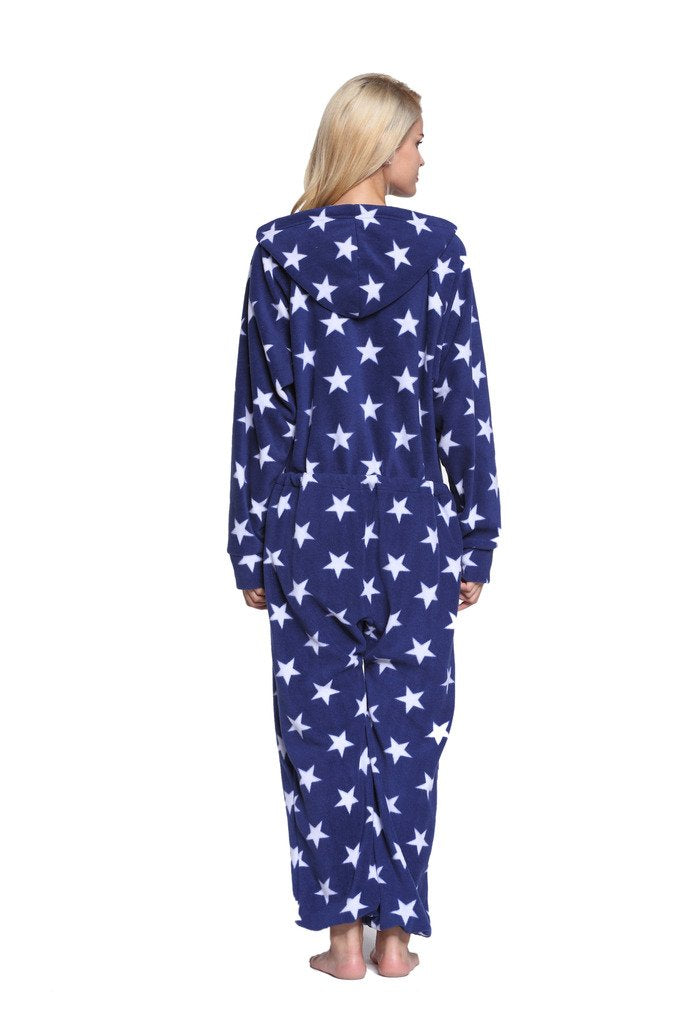 XMAS Women's & Men's Hooded Fleece Onesies One-Piece Pajamas