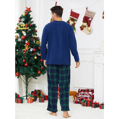 Couple Pajama Sets, Plaid Pajama Set for Men and Women Soft Warm Pjs Set