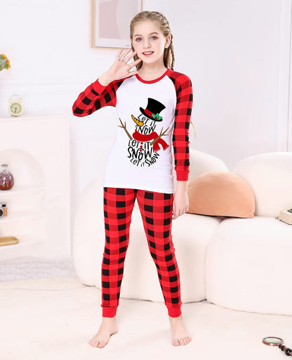 Christmas Family Matching Reindeer Pajamas Holiday Pajamas Snowman Sleepwear Christmas Pjs