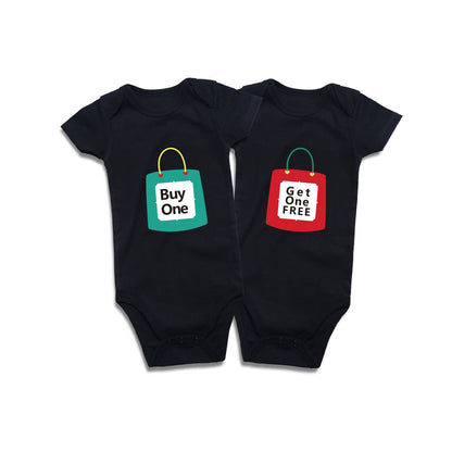 Twins Baby Bodysuits Boys Girls Rompers 2 Pack