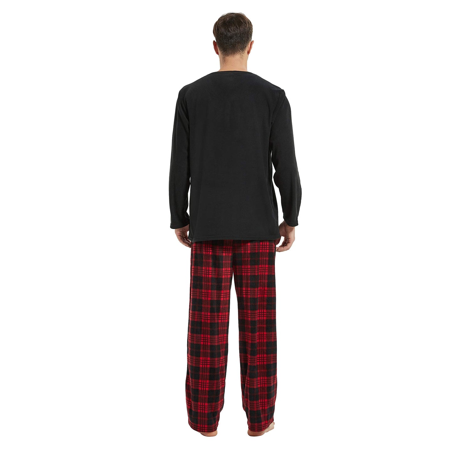 Couple Pajama Sets, Plaid Pajama Set for Men and Women Soft Warm Pjs Set