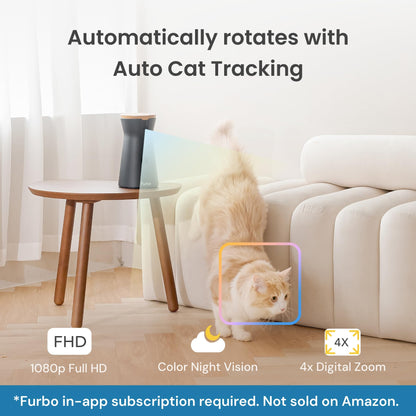 Furbo 360° Dog Camera + Nanny Bundle: Home Security & Dog Safety Alerts, Rotating Pet Treat Dispenser Camera with Speaker, Smart Home Indoor Cam w Phone App (Additional Subscription Required at Setup)