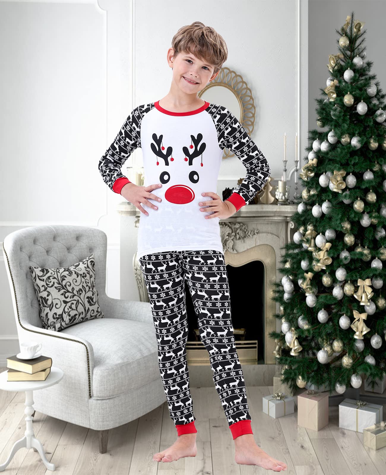 Christmas Family Matching Reindeer Pajamas Holiday Pajamas Snowman Sleepwear Christmas Pjs