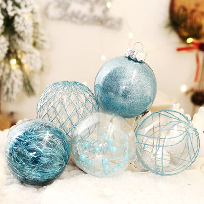 Clear Plastic Christmas Ball Ornaments, 30ct 2.36 Inch Champagne Balls for Tree Decoration - Shatterproof for Holiday Wedding Party Gifts