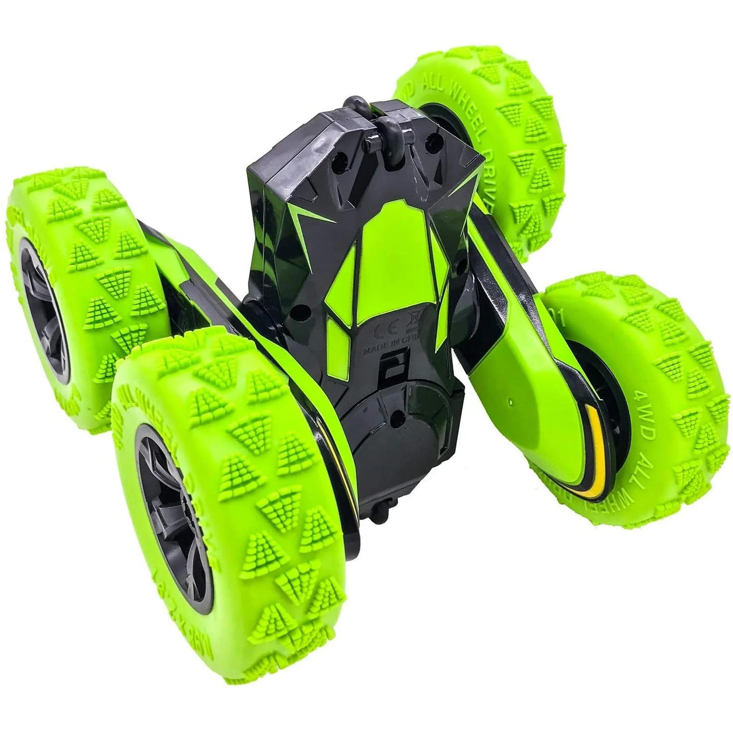 Threeking RC Stunt Cars Remote Control Car Double-Sided Driving 360-degree Flips Rotating Car Toy, Green