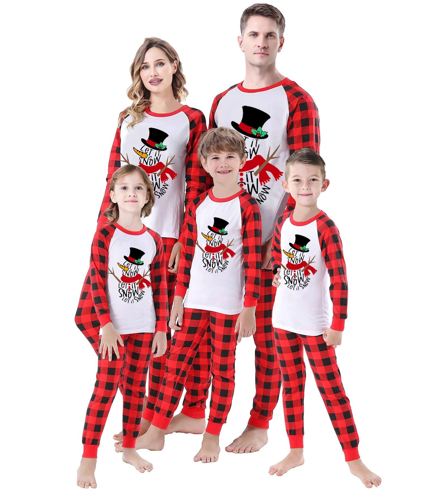 Christmas Family Matching Reindeer Pajamas Holiday Pajamas Snowman Sleepwear Christmas Pjs