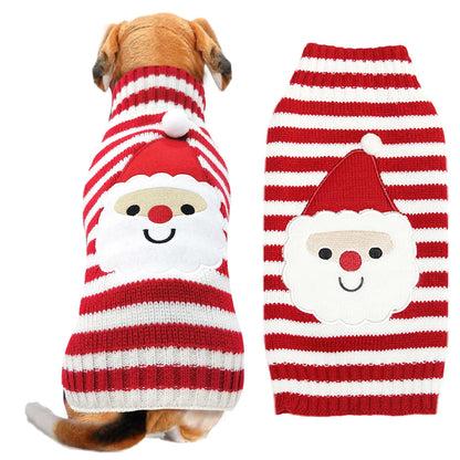 Dog Christmas Sweater Xmas Pet Clothes Cute Gray Reindeer Holiday Puppy Cat Costume New Year Gifts for Small Medium Large Dogs Jumpers (S, Gray Reindeer)