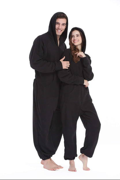 XMAS Women's & Men's Hooded Fleece Onesies One-Piece Pajamas