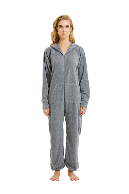 XMAS Women's & Men's Hooded Fleece Onesies One-Piece Pajamas