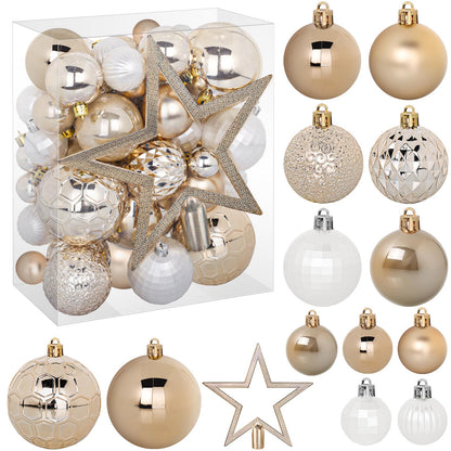 FestiveBliss Christmas Ornaments 50 Pcs,