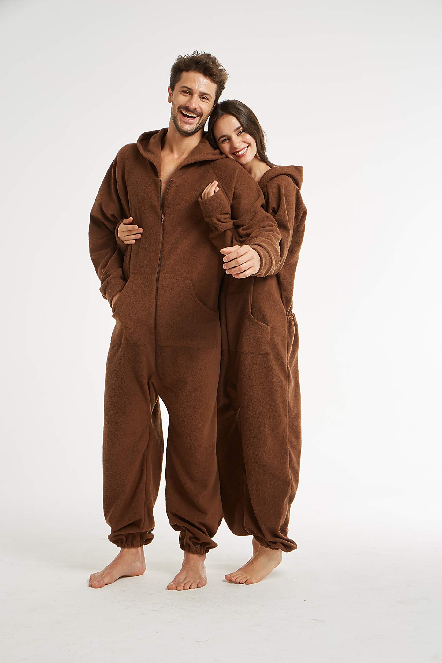 XMAS Women's & Men's Hooded Fleece Onesies One-Piece Pajamas