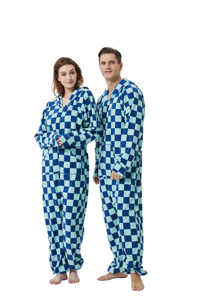 XMAS Women's & Men's Hooded Fleece Onesies One-Piece Pajamas