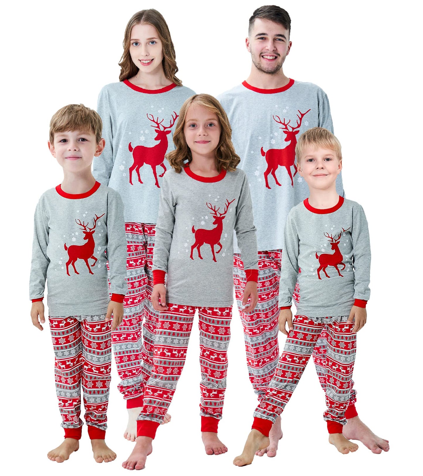 Christmas Family Matching Reindeer Pajamas Holiday Pajamas Snowman Sleepwear Christmas Pjs