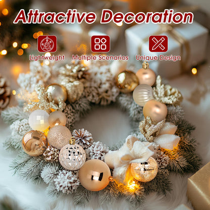 FestiveBliss Christmas Ornaments 50 Pcs,