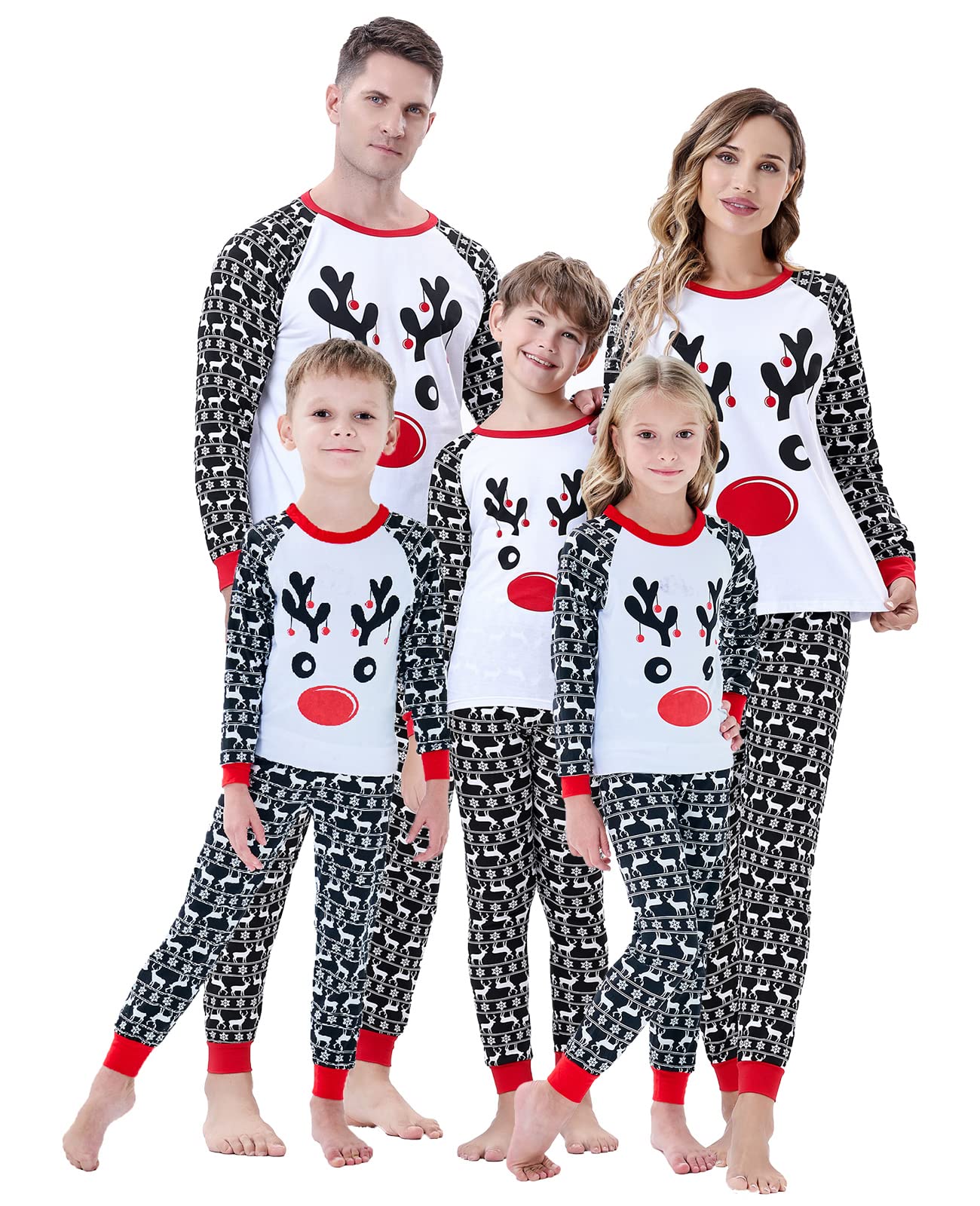 Christmas Family Matching Reindeer Pajamas Holiday Pajamas Snowman Sleepwear Christmas Pjs