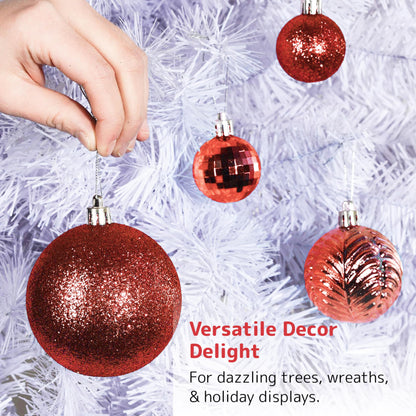 PREXTEX Christmas Ball Tree Ornaments - Gold Ornaments for Christmas Tree - Gold Christmas Ornaments for Holiday, Wreath and Party Decorations (36 pcs - Small, Medium, Large) Shatterproof