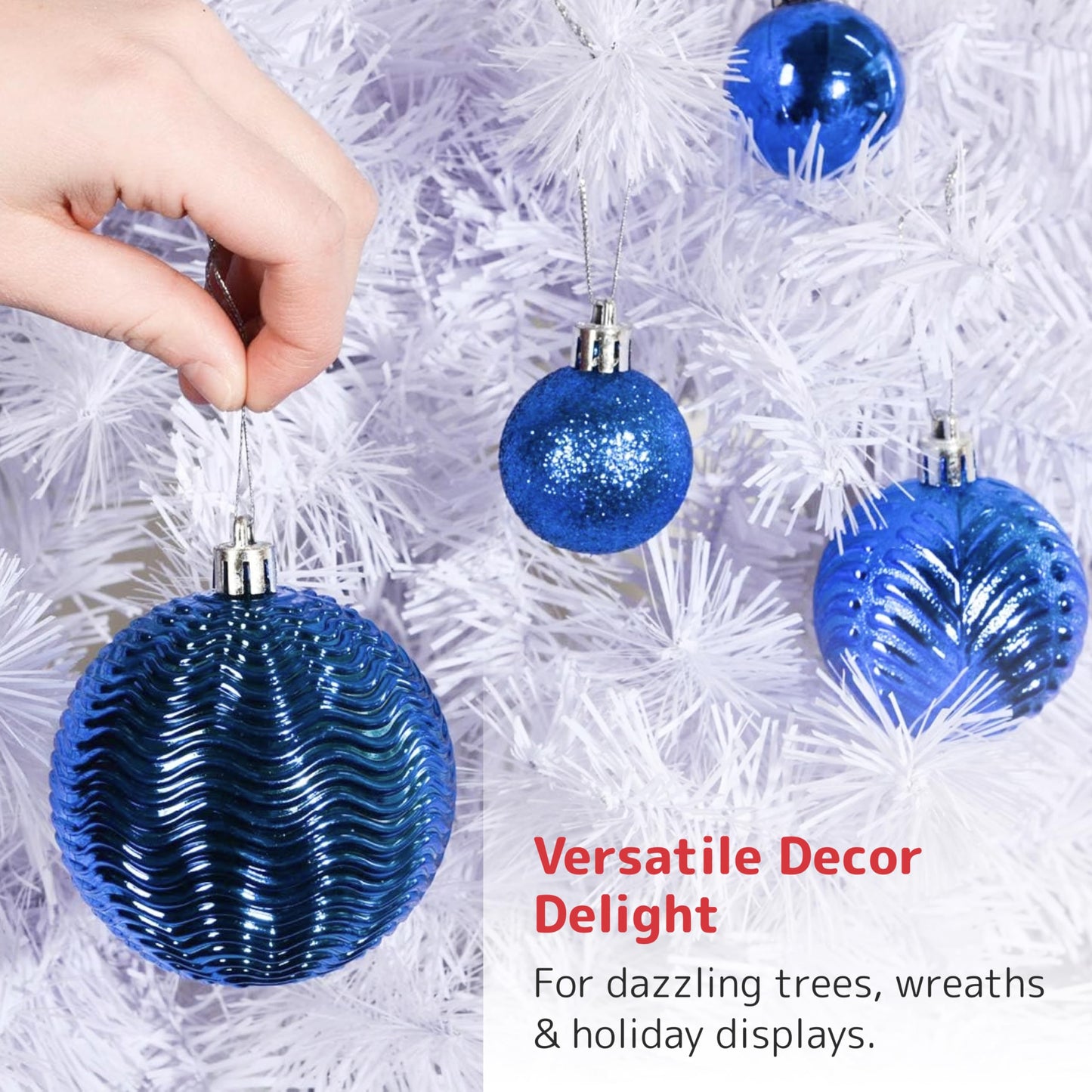 PREXTEX Christmas Ball Tree Ornaments - Gold Ornaments for Christmas Tree - Gold Christmas Ornaments for Holiday, Wreath and Party Decorations (36 pcs - Small, Medium, Large) Shatterproof