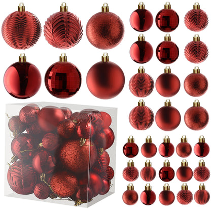 PREXTEX Christmas Ball Tree Ornaments - Gold Ornaments for Christmas Tree - Gold Christmas Ornaments for Holiday, Wreath and Party Decorations (36 pcs - Small, Medium, Large) Shatterproof