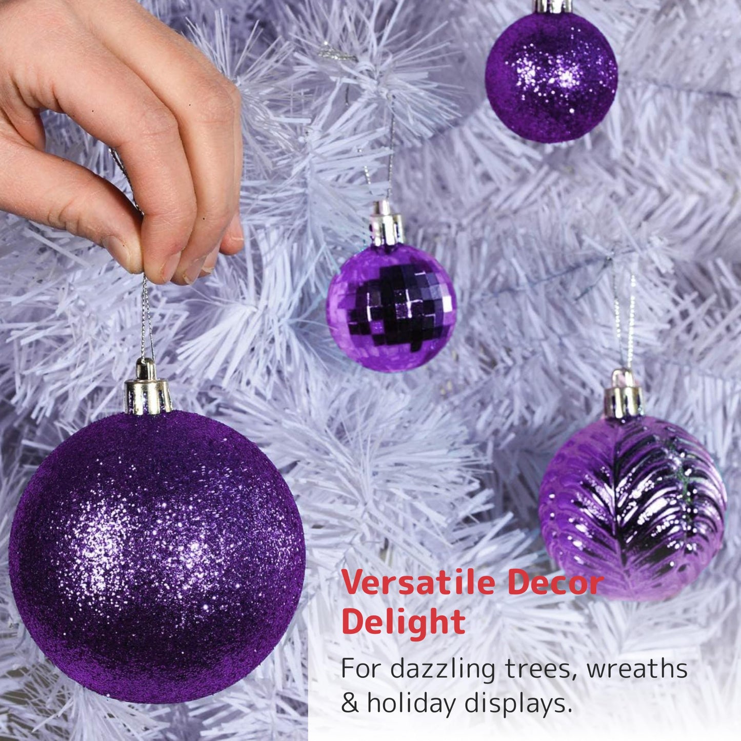 PREXTEX Christmas Ball Tree Ornaments - Gold Ornaments for Christmas Tree - Gold Christmas Ornaments for Holiday, Wreath and Party Decorations (36 pcs - Small, Medium, Large) Shatterproof