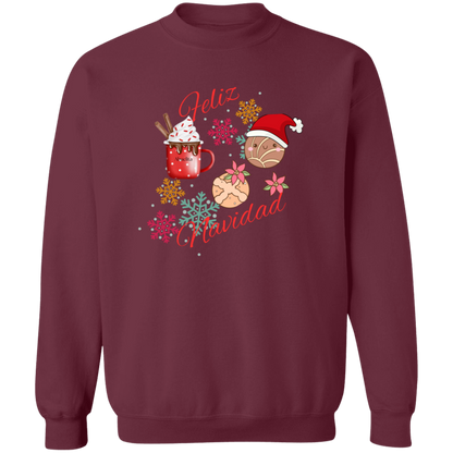 Feliz Navidad Crewneck Pullover Sweatshirt