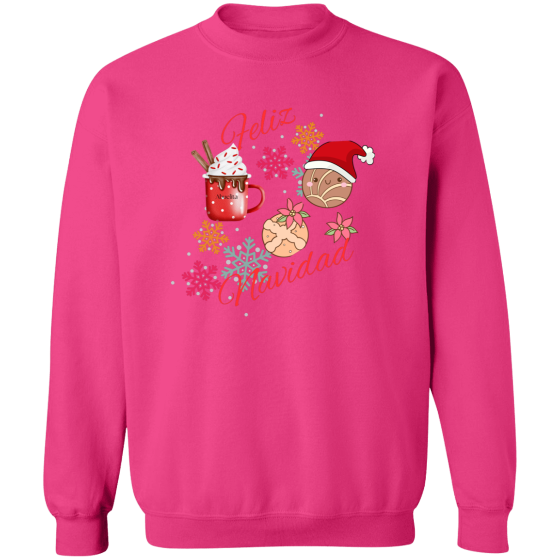 Feliz Navidad Crewneck Pullover Sweatshirt