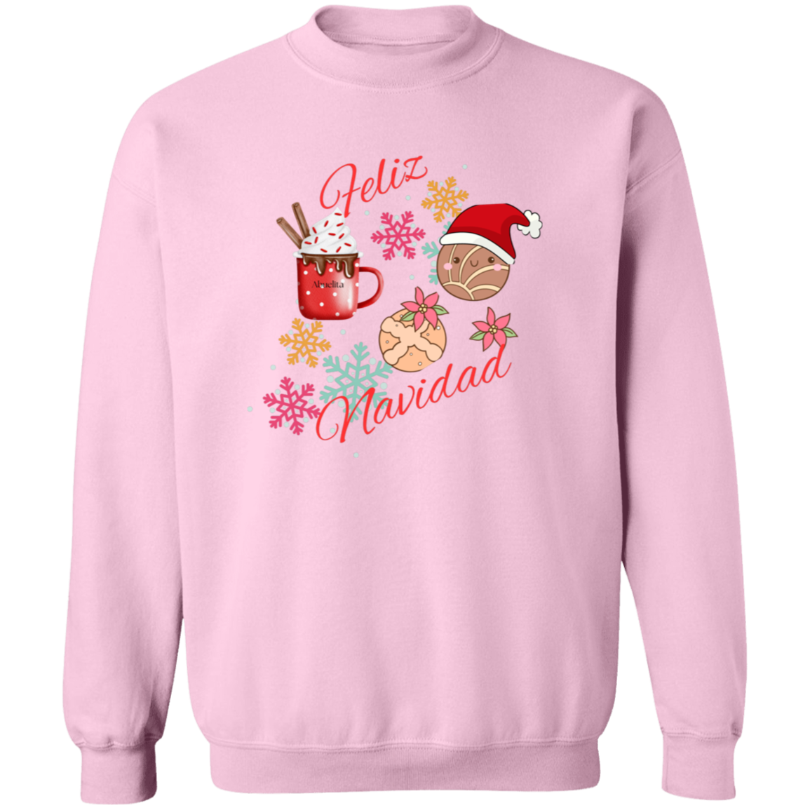 Feliz Navidad Crewneck Pullover Sweatshirt