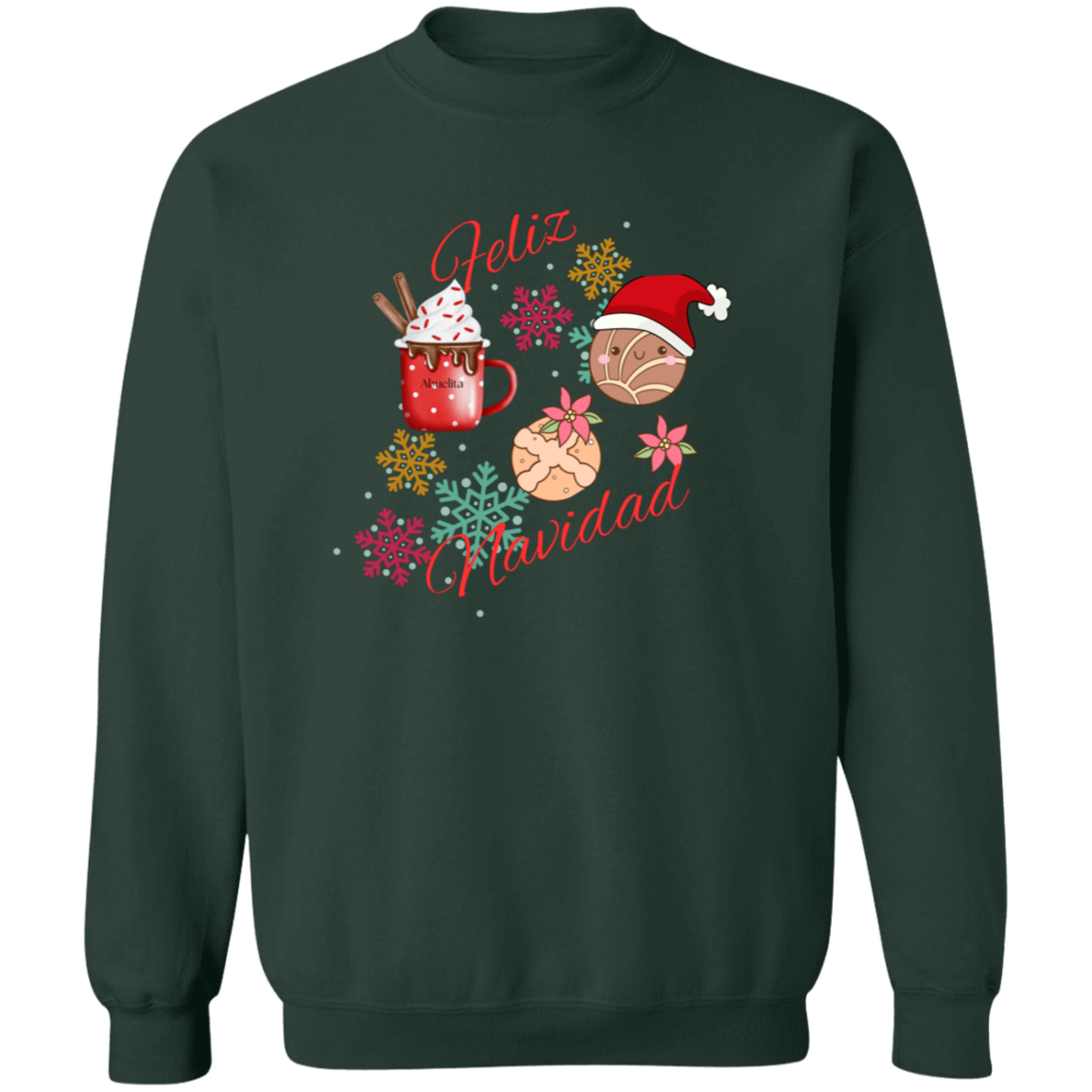 Feliz Navidad Crewneck Pullover Sweatshirt