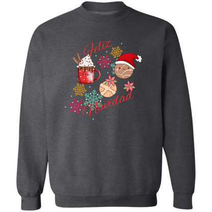 Feliz Navidad Crewneck Pullover Sweatshirt