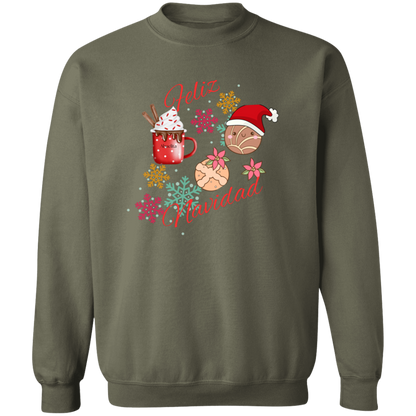 Feliz Navidad Crewneck Pullover Sweatshirt