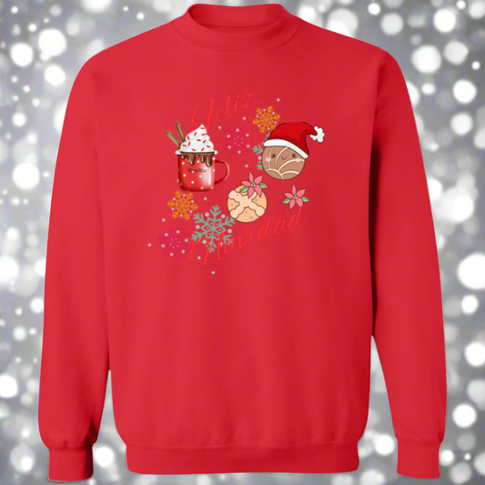 Red Feliz Navidad sweatshirt