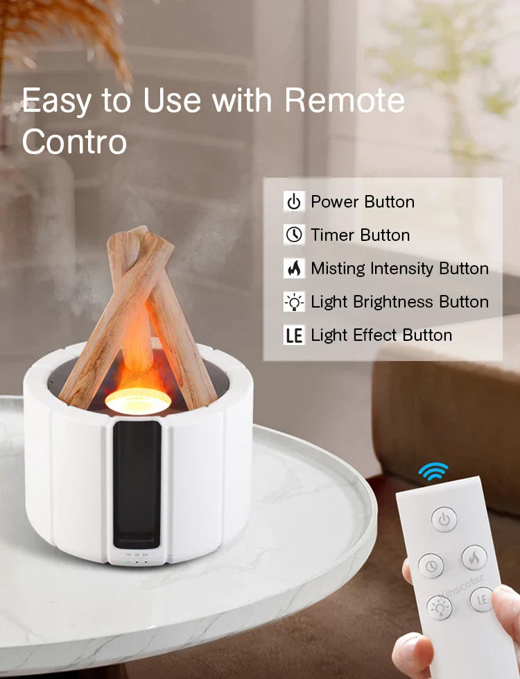 Simulated Flame Aroma Diffuser